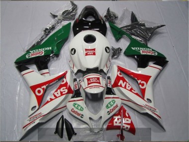 2007-2008 White Red Green San Carlo Castrol Honda CBR600RR Motorcycle Fairings