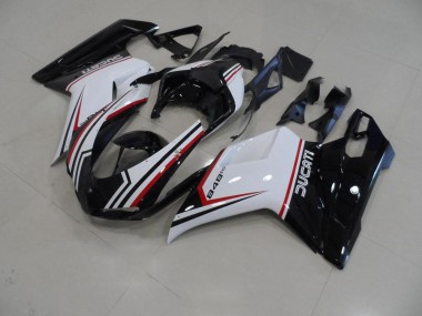 2007-2014 Black Tricolor Ducati 848 1098 1198 Replacement Fairings