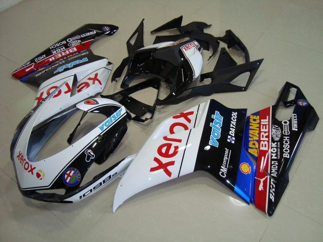 2007-2014 Black Xerox Ducati 848 1098 1198 Motorcycle Replacement Fairings 2007-2014 Black Xerox Ducati 848 1098 1198 Motorcycle Replacement Fairings