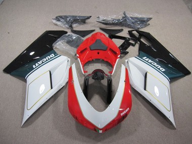 2007-2014 White Red Ducati 1098 848 Motorcycle Fairings