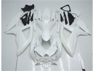 2008-2010 White Suzuki GSXR 600/750 Motorcycle Fairings