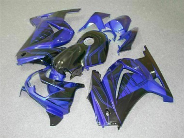 2008-2012 Black Blue Kawasaki EX250 Bike Fairing Kit