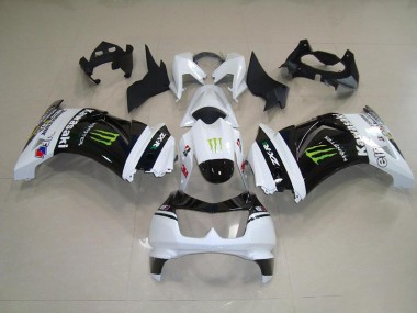 2008-2012 Black White Monster Kawasaki ZX250R Motorbike Fairing