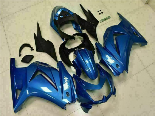 2008-2012 Blue Black White Ninja Kawasaki EX250 Moto Fairings