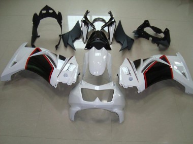 2008-2012 Pearl White Black Kawasaki ZX250R Motorcycle Fairings