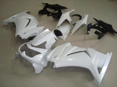 2008-2012 Pearl White Kawasaki ZX250R Motorcycle Fairings Kits