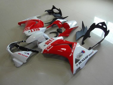 2008-2012 Red White BEET Kawasaki ZX250R Motor Fairings