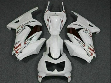 2008-2012 White Red Kawasaki EX250 Motorcycle Fairings