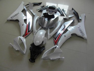 2008-2016 Pearl White Silver Yamaha YZF R6 Moto Fairings