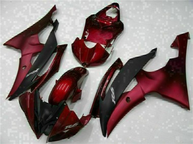 2008-2016 Red Black Yamaha YZF R6 Motorcycle Fairings