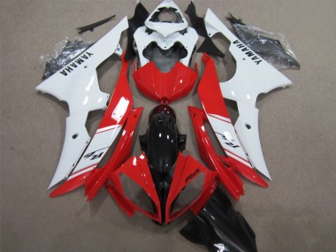 2008-2016 Red White Black Decal Yamaha YZF R6 Bike Fairing