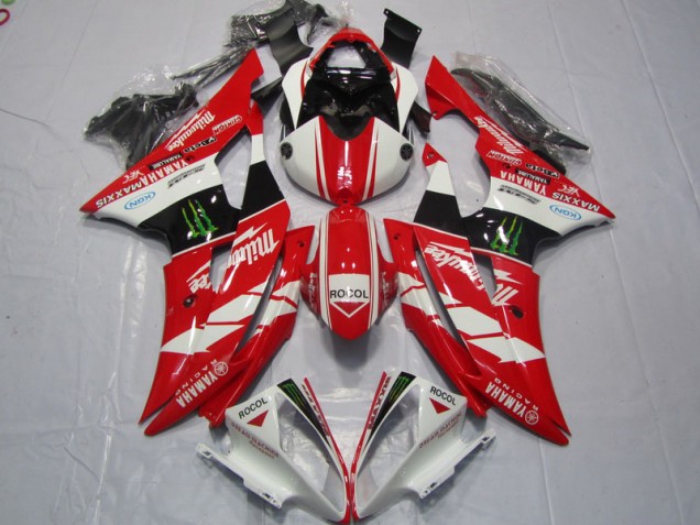 2008-2016 Red White Rocol Yamaha YZF R6 Motorcycle Fairings Kits 2008-2016 Red White Rocol Yamaha YZF R6 Motorcycle Fairings Kits