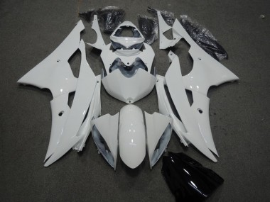 2008-2016 White Yamaha YZF R6 Motorcycle Fairings