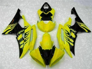 2008-2016 Yellow Black Yamaha YZF R6 Motorcycle Fairing Kits