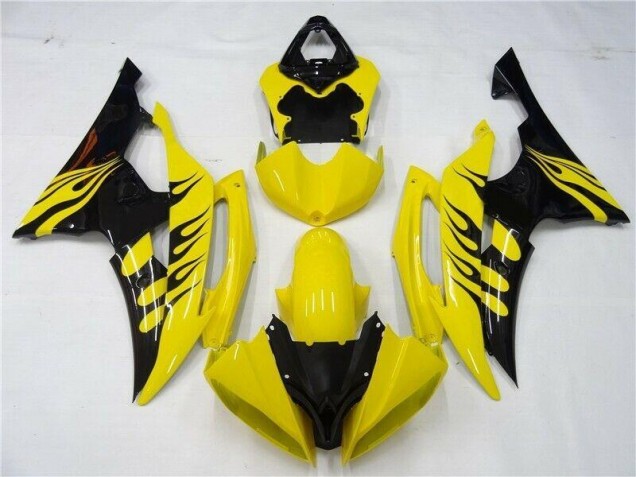 2008-2016 Yellow Black Yamaha YZF R6 Motorcycle Replacement Fairings 2008-2016 Yellow Black Yamaha YZF R6 Motorcycle Replacement Fairings