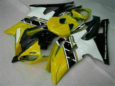 2008-2016 Yellow White Yamaha YZF R6 Motorcycle Replacement Fairings