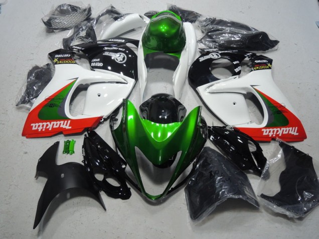 2008-2019 White Green Makita Suzuki GSXR1300 Hayabusa Replacement Fairings 2008-2019 White Green Makita Suzuki GSXR1300 Hayabusa Replacement Fairings