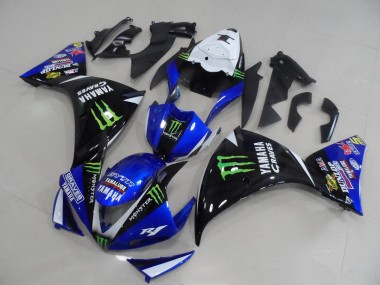 2009-2011 Blue Black Monster Yamaha YZF R1 Bike Fairings
