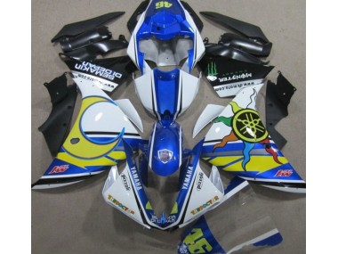 2009-2011 Blue White Yellow 46 Yamaha YZF R1 Replacement Fairings