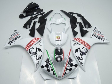 2009-2011 White Black Abrath Yamaha YZF R1 Motorcycle Fairings
