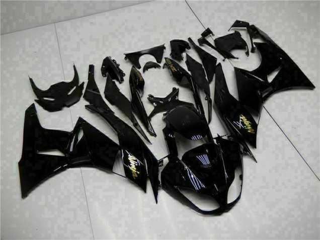 2009-2012 Black Gold Ninja Kawasaki ZX6R Motorcycle Replacement Fairings 2009-2012 Black Gold Ninja Kawasaki ZX6R Motorcycle Replacement Fairings