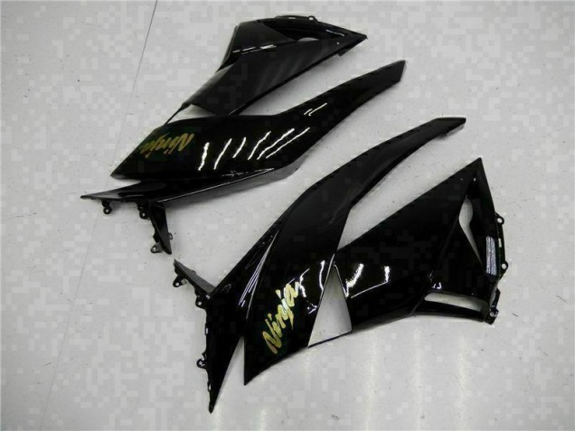 2009-2012 Black Gold Ninja Kawasaki ZX6R Motorcycle Replacement Fairings 2009-2012 Black Gold Ninja Kawasaki ZX6R Motorcycle Replacement Fairings