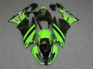 2009-2012 Black Green 3M Touch4 Kawasaki ZX6R Motorbike Fairing