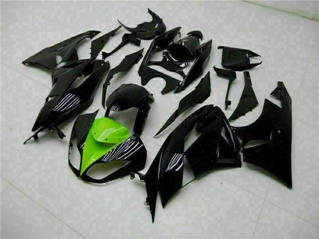2009-2012 Black Green Kawasaki ZX6R Moto Fairings 2009-2012 Black Green Kawasaki ZX6R Moto Fairings
