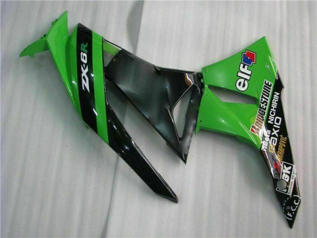 2009-2012 Black Green Kawasaki ZX6R Motorcycle Fairing 2009-2012 Black Green Kawasaki ZX6R Motorcycle Fairing