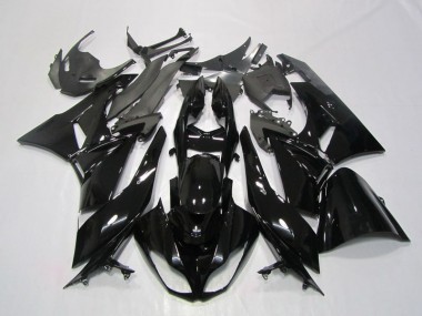 2009-2012 Black Kawasaki ZX6R Motorcycle Fairings