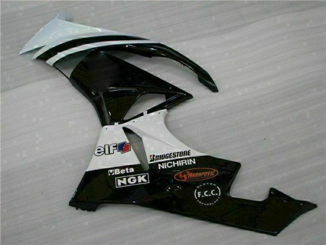 2009-2012 Black White 3M Touch4 Kawasaki ZX6R Bike Fairings 2009-2012 Black White 3M Touch4 Kawasaki ZX6R Bike Fairings