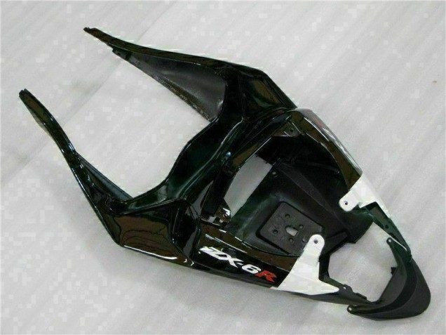 2009-2012 Black White 3M Touch4 Kawasaki ZX6R Bike Fairings 2009-2012 Black White 3M Touch4 Kawasaki ZX6R Bike Fairings