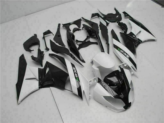 2009-2012 Black White Kawasaki ZX6R Motorcycle Fairings 2009-2012 Black White Kawasaki ZX6R Motorcycle Fairings