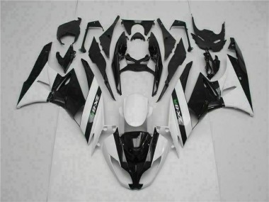 2009-2012 Black White Kawasaki ZX6R Motorcycle Fairings