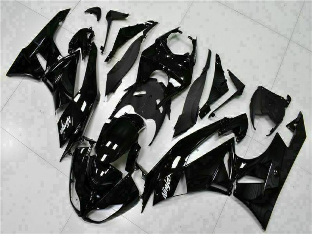 2009-2012 Black White Ninja Kawasaki ZX6R Replacement Fairings 2009-2012 Black White Ninja Kawasaki ZX6R Replacement Fairings