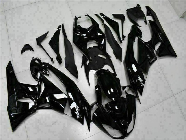 2009-2012 Black White Ninja Kawasaki ZX6R Replacement Fairings 2009-2012 Black White Ninja Kawasaki ZX6R Replacement Fairings