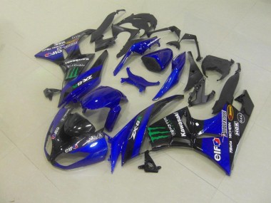 2009-2012 Blue Monster Kawasaki ZX6R Bike Fairing Kit