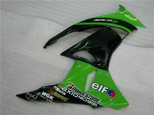 2009-2012 Green Black Kawasaki ZX6R Motor Bike Fairings 2009-2012 Green Black Kawasaki ZX6R Motor Bike Fairings