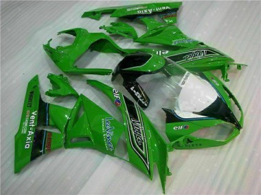 2009-2012 Green Black LeoVince Kawasaki ZX6R Motorcycle Fairing Kit