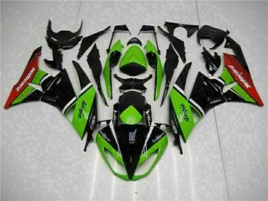 2009-2012 Green Black Red Kawasaki ZX6R Bike Fairing