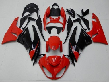 2009-2012 Red Black Kawasaki ZX6R Bike Fairings