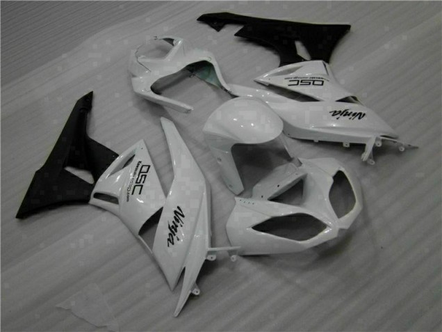 2009-2012 White Black Ninja Kawasaki ZX6R Motorbike Fairings 2009-2012 White Black Ninja Kawasaki ZX6R Motorbike Fairings
