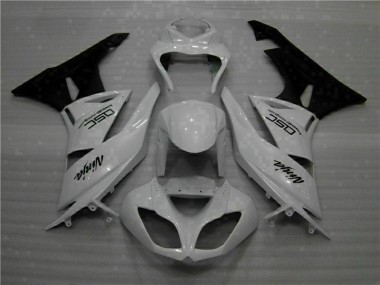 2009-2012 White Black Ninja Kawasaki ZX6R Motorbike Fairings