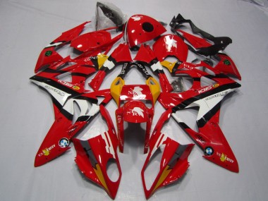 2009-2014 Red White BMW S1000RR Motorcycle Fairings