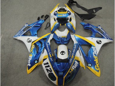 2009-2014 White Blue GoldBet 112 BMW S1000RR Motorbike Fairing