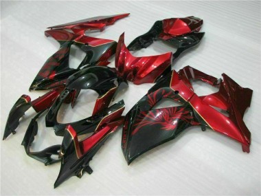 2009-2016 Red Flame Black Suzuki GSXR1000 Motorcycle Replacement Fairings