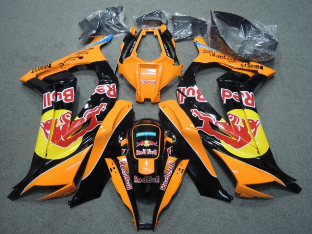 2011-2015 Black Orange Red Bull Kawasaki ZX10R Replacement Fairings 2011-2015 Black Orange Red Bull Kawasaki ZX10R Replacement Fairings