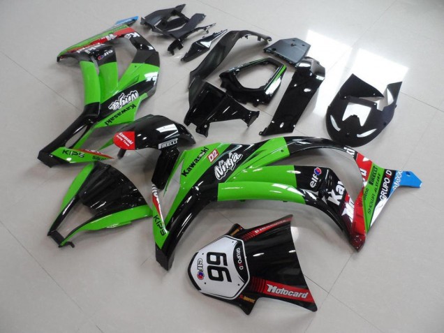 2011-2015 Green Black with Number 66 Kawasaki ZX10R Motorcycle Fairings 2011-2015 Green Black with Number 66 Kawasaki ZX10R Motorcycle Fairings