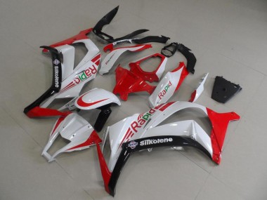 2011-2015 Red and White Rapid Kawasaki ZX10R Motorcycle Fairings