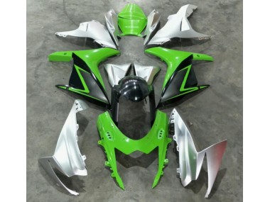 2011-2021 Green Silver Suzuki GSXR 600/750 Bike Fairing Kit